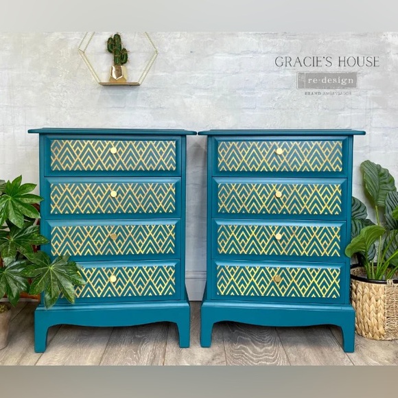 Redesign with Prima Decor Transfer ~ GEO DIAMOND ~ 24” x 35” - Picture 4 of 6